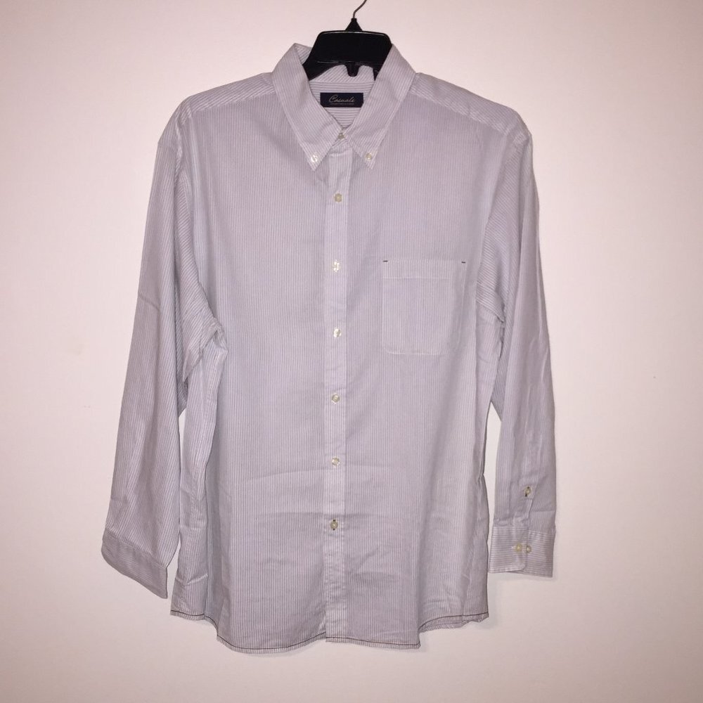 NWOT Roundtree & Yorke Casuals bluewhite pinstripe